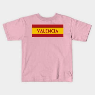 Valencia City in Spain Flag Kids T-Shirt